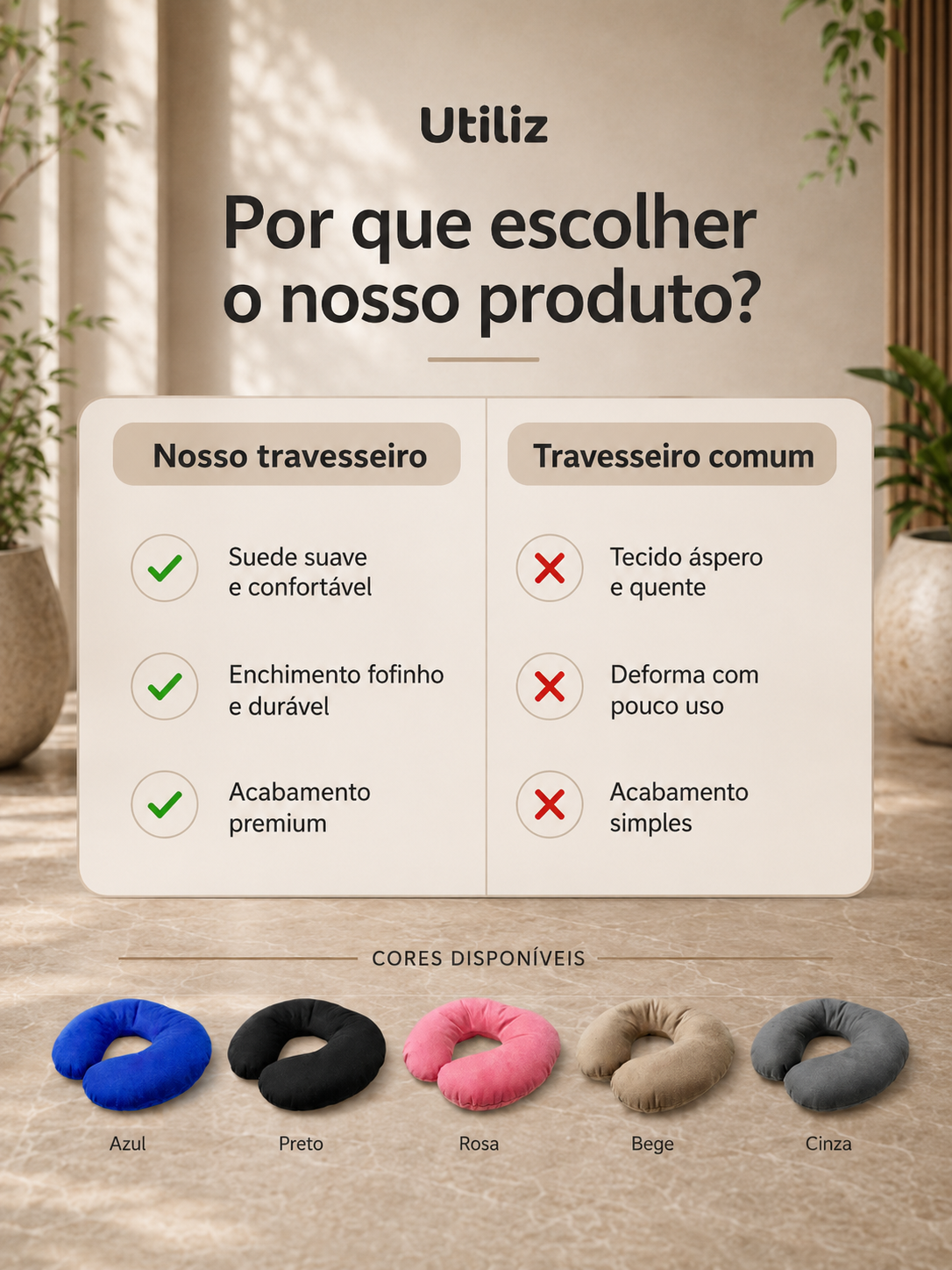 Almofada Apoio de Pescoço Utiliz - Imagem 5
