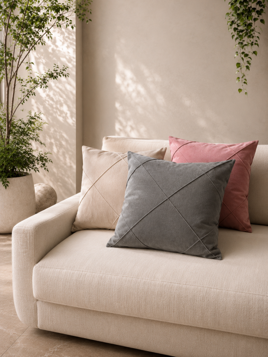 Capa de Almofada Suede Premium 45x45 cm