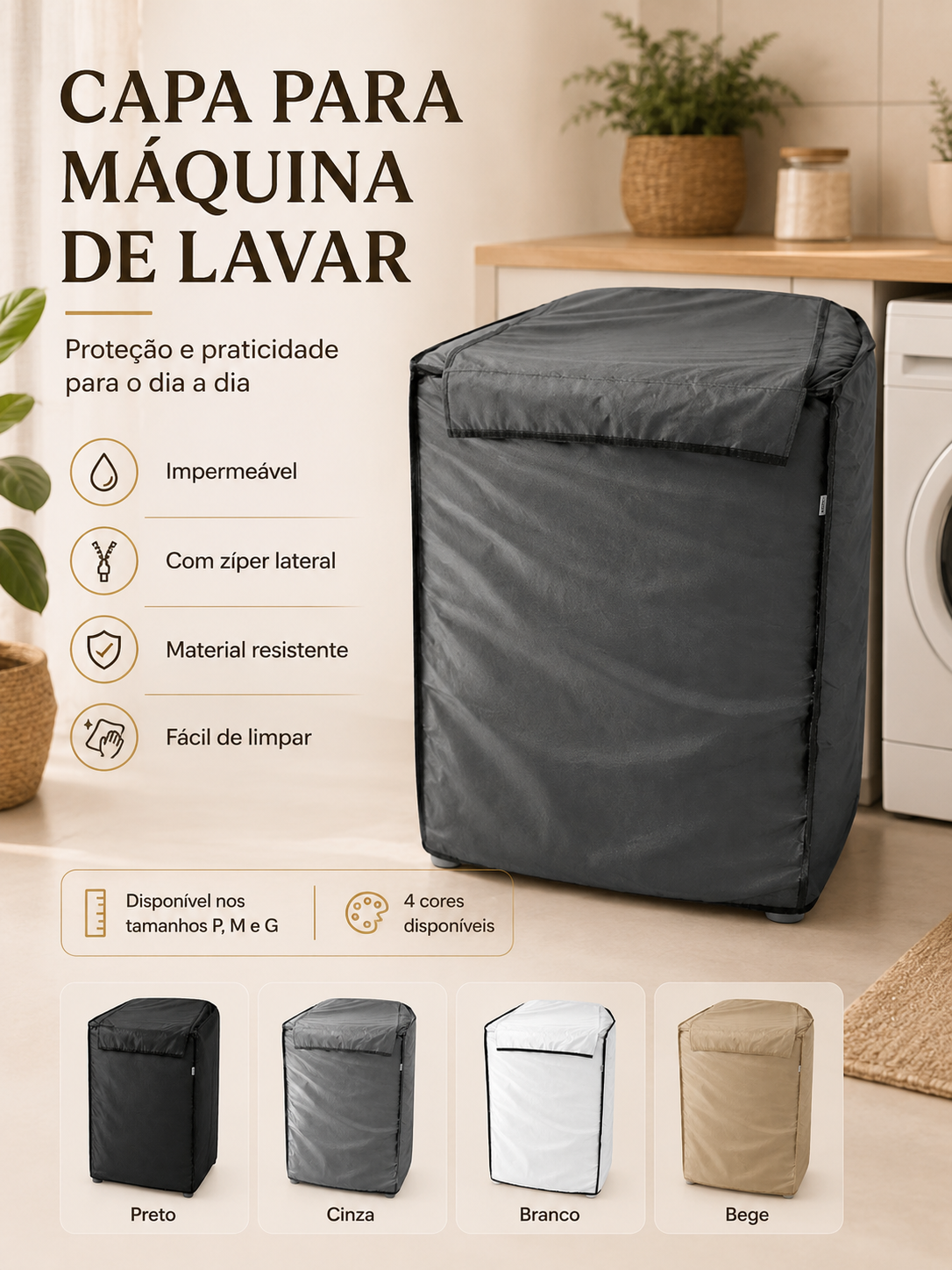 Capa Protetora para Máquina de Lavar - Imagem 2