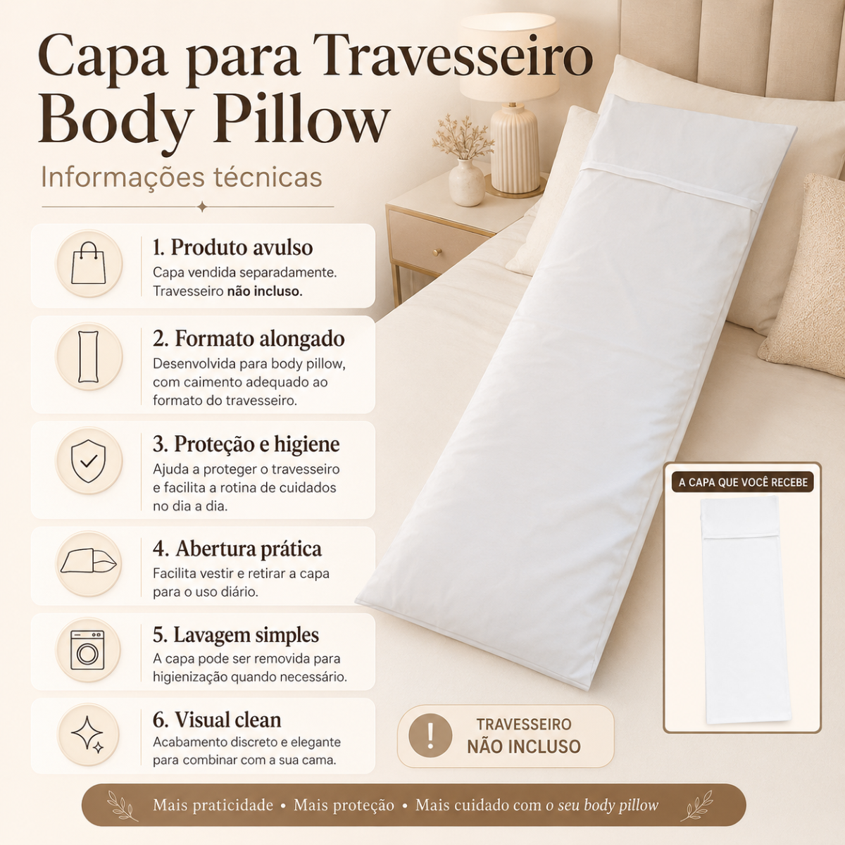 Capa de Xuxão - Body Pillow 1,25m x 45cm – Utiliz - Imagem 4